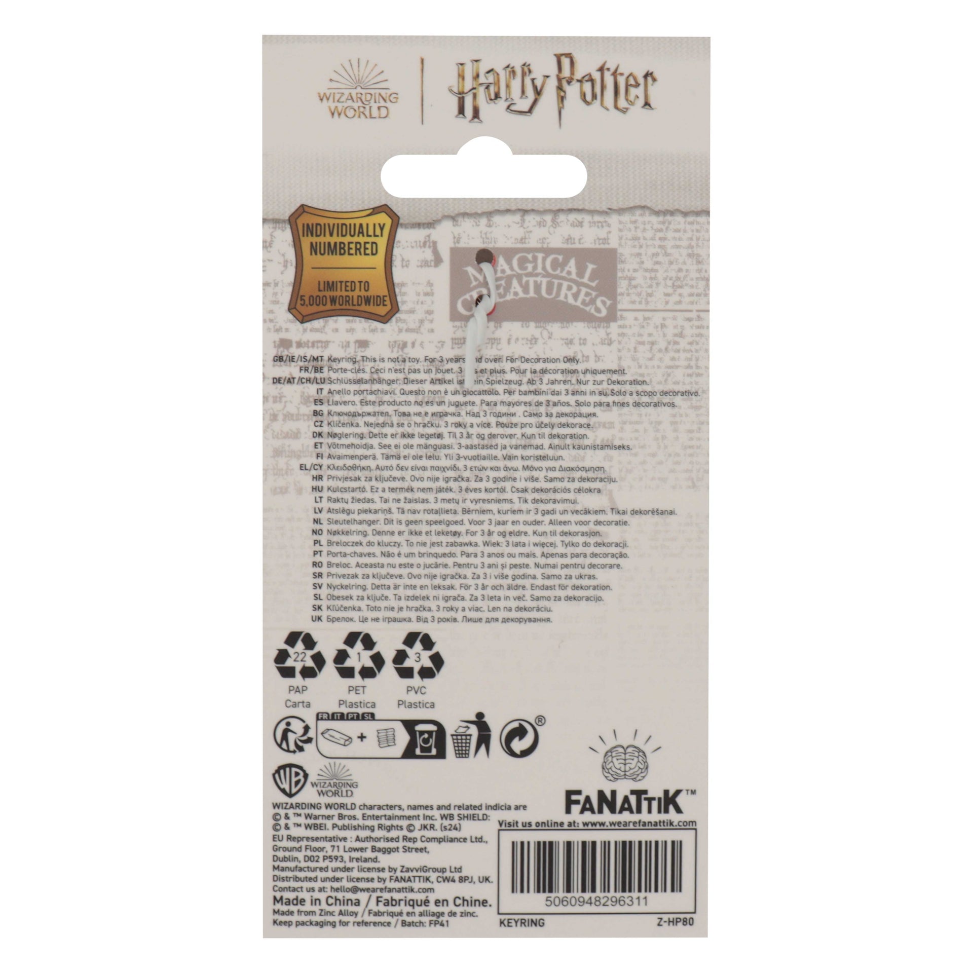 Klíčenka Harry Potter - Dopis
