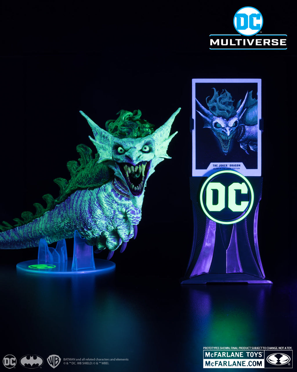 the joker dragon dark nights metal glow in the dark edition gold label mcfarlane toys