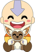 Aang and Momo Sit Plush (1ft)