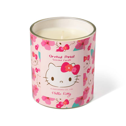 Bougie Rose à Imprimé Original Hello Kitty, Parfum Pétale d'Orchidée