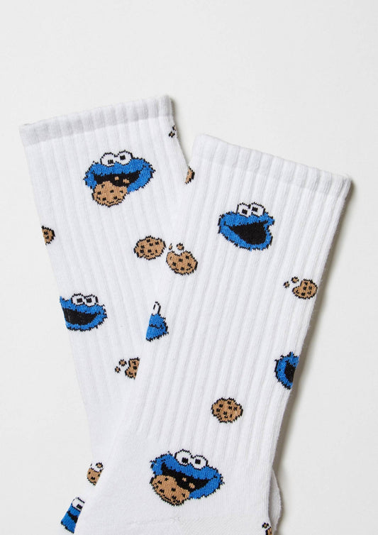 BeSesameStreet Cookie Monster Full Street Socks