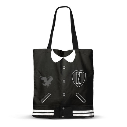 Wednesday Varsity Einkaufstasche, Schwarz