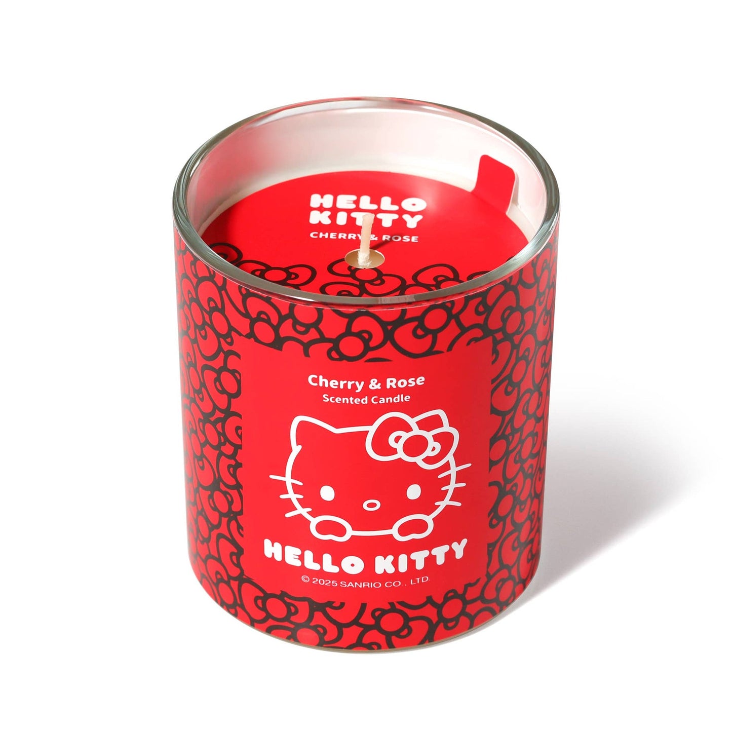 Bougie Rouge Imprimé Original Hello Kitty, Parfum Cerise & Rose