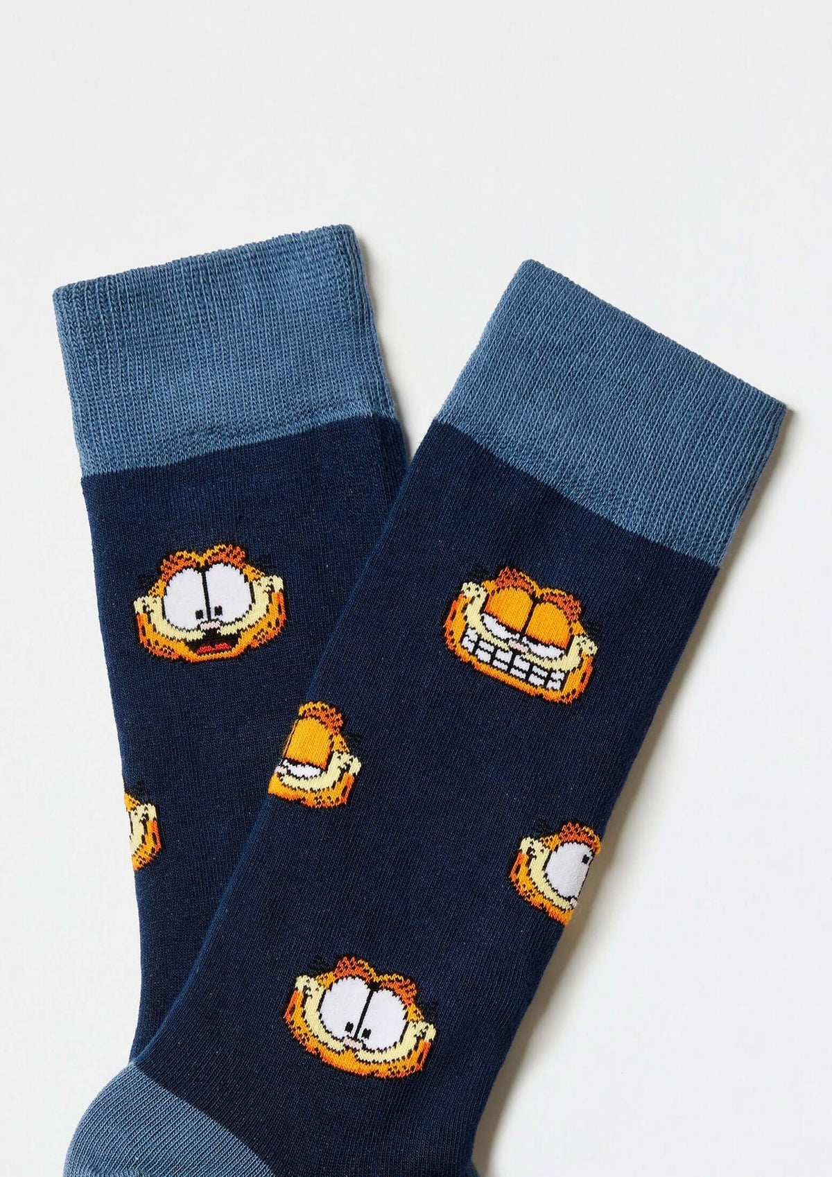 BeGarfield Faces Navy Socks
