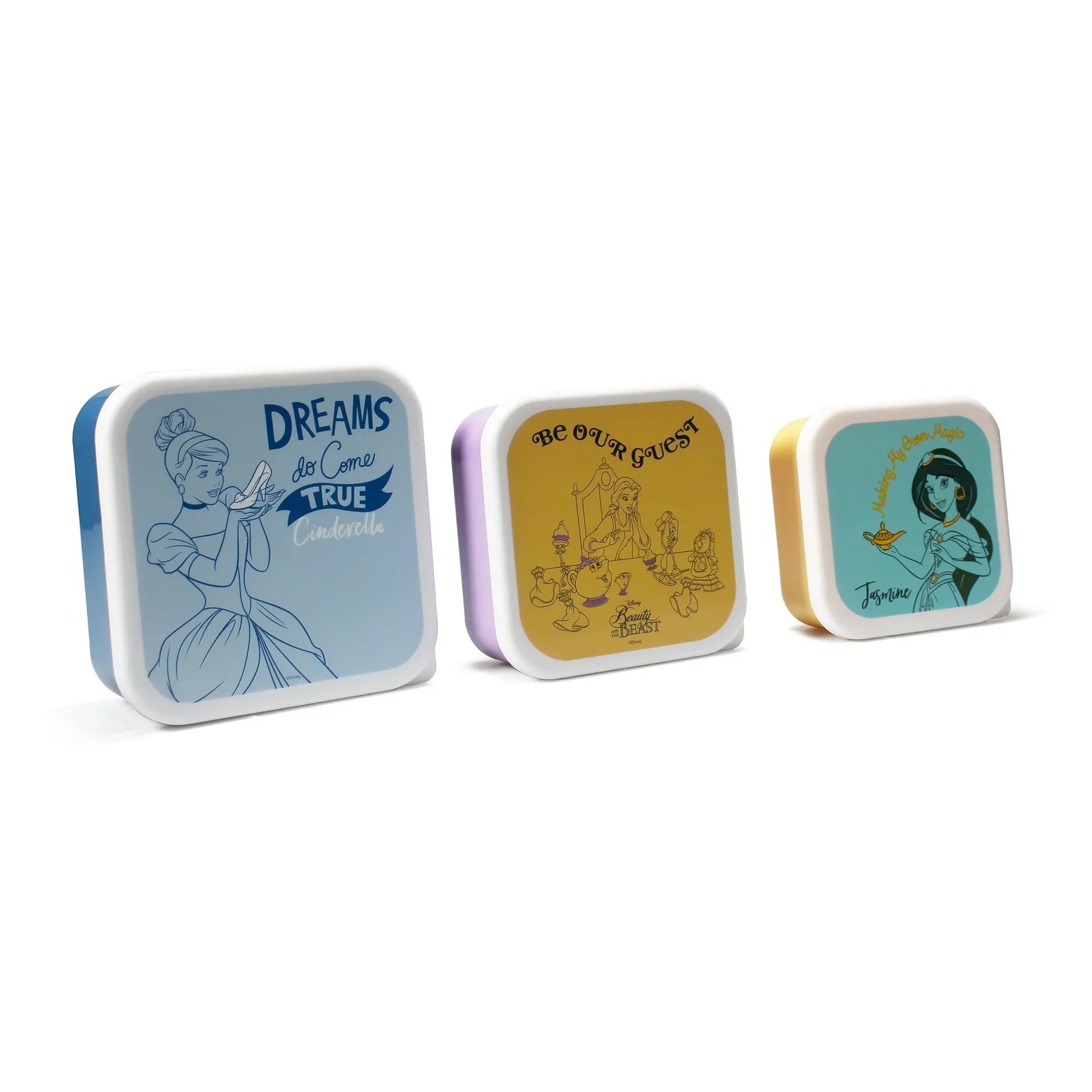 3 „Disney“ princesių užkandžių dėžučių rinkinys