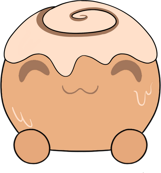 Cinnamon Bun Slimecicle Stickie (6in)