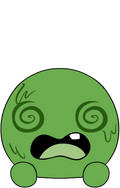 Confused Slimecicle Stickie (6in)