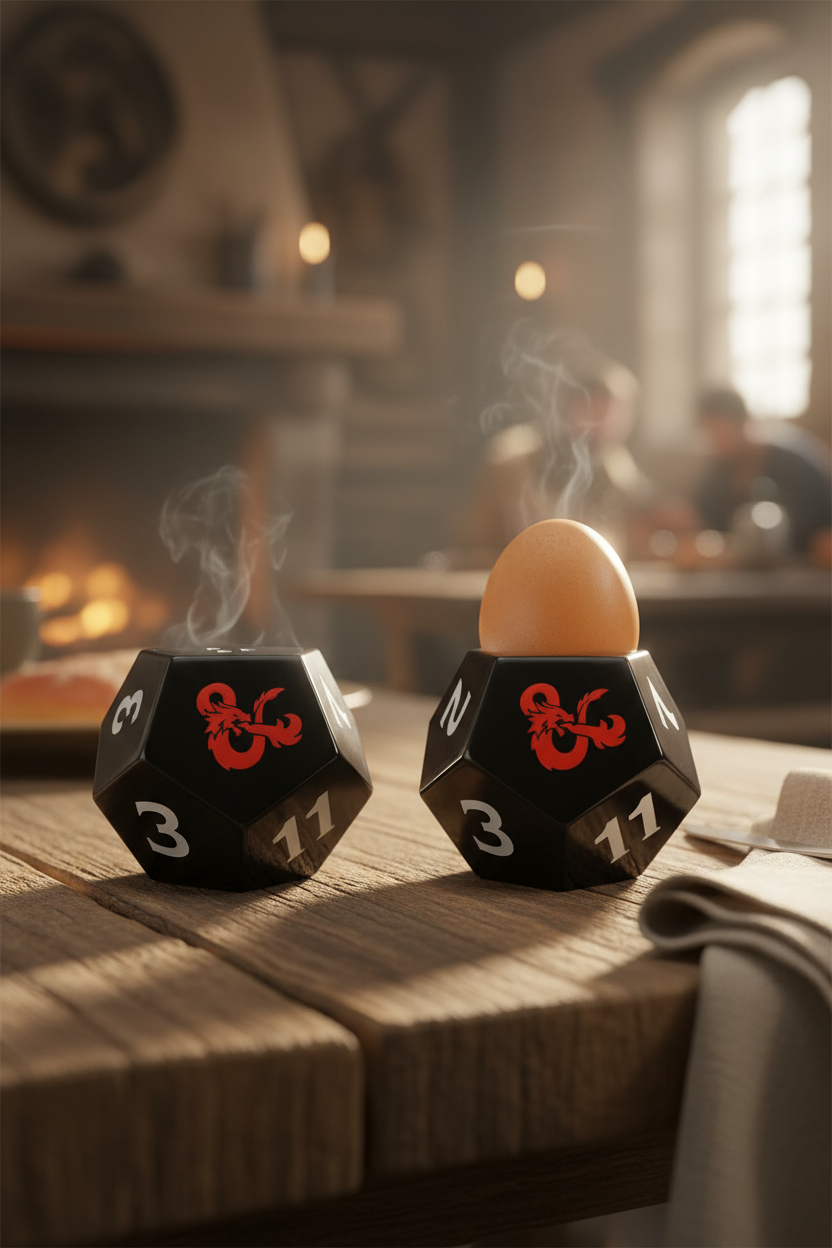 Чаша за яйца Dungeons and Dragons със солница - Зарове 
