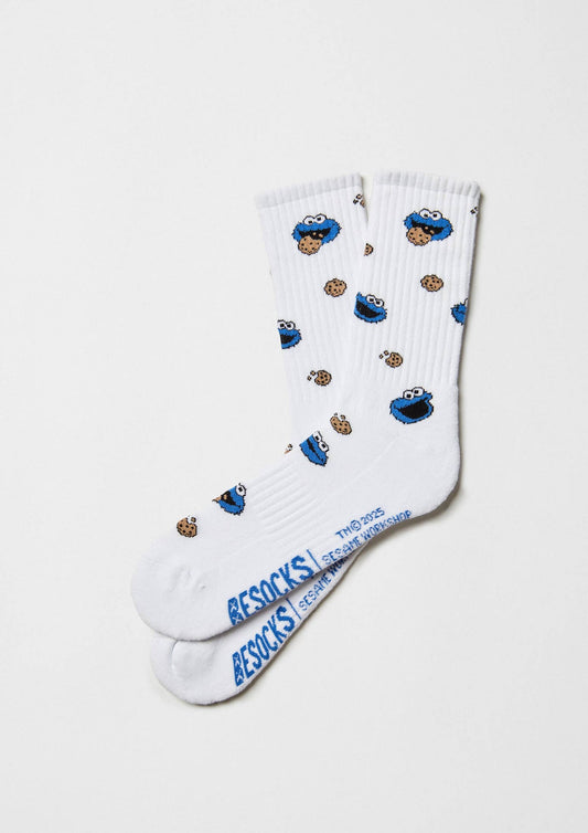 BeSesameStreet Cookie Monster Full Street Socks