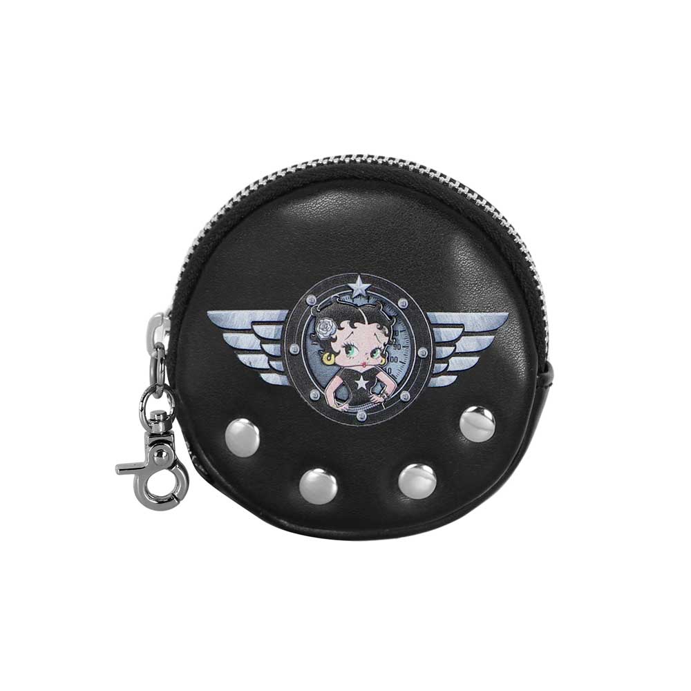 Betty Boop Motor Love Cookie Coin Purse, Black
