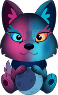Galaxy Wolf Plush (9in)