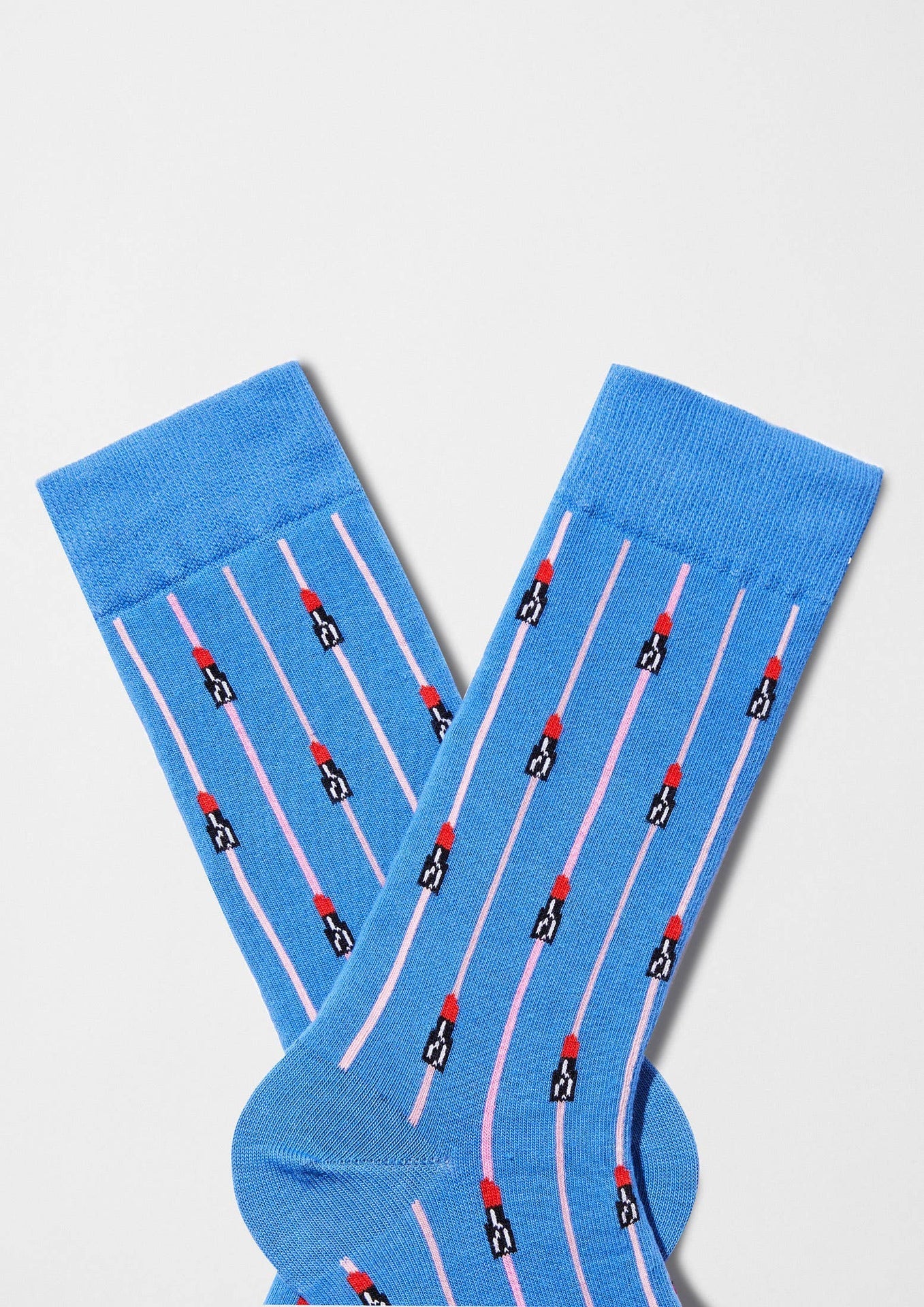 Chaussettes BeEmilyInParis Rouge à lèvres Bleu