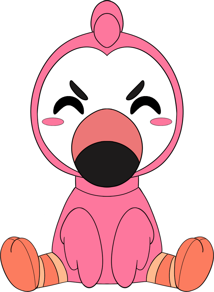 Flamingo Sit Plush (1 ft)