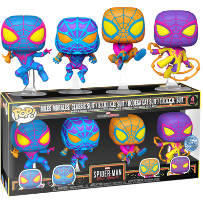 Pop! Miles Morales 4-Pack (Black Light) (SE)