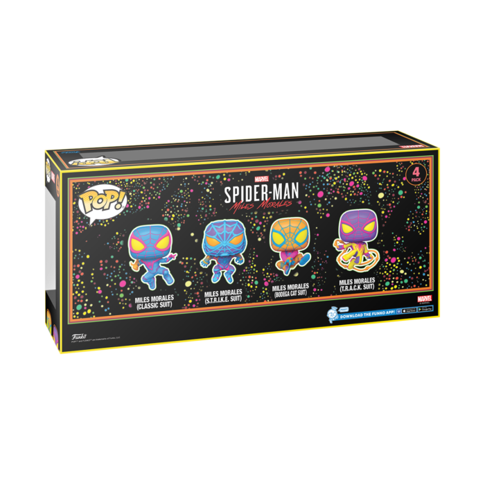 Pop! Miles Morales 4-Pack (Black Light) (SE)