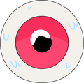 Halloween Eyeball Stickie (6in)