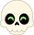 Halloween Skull Sticker (6in)