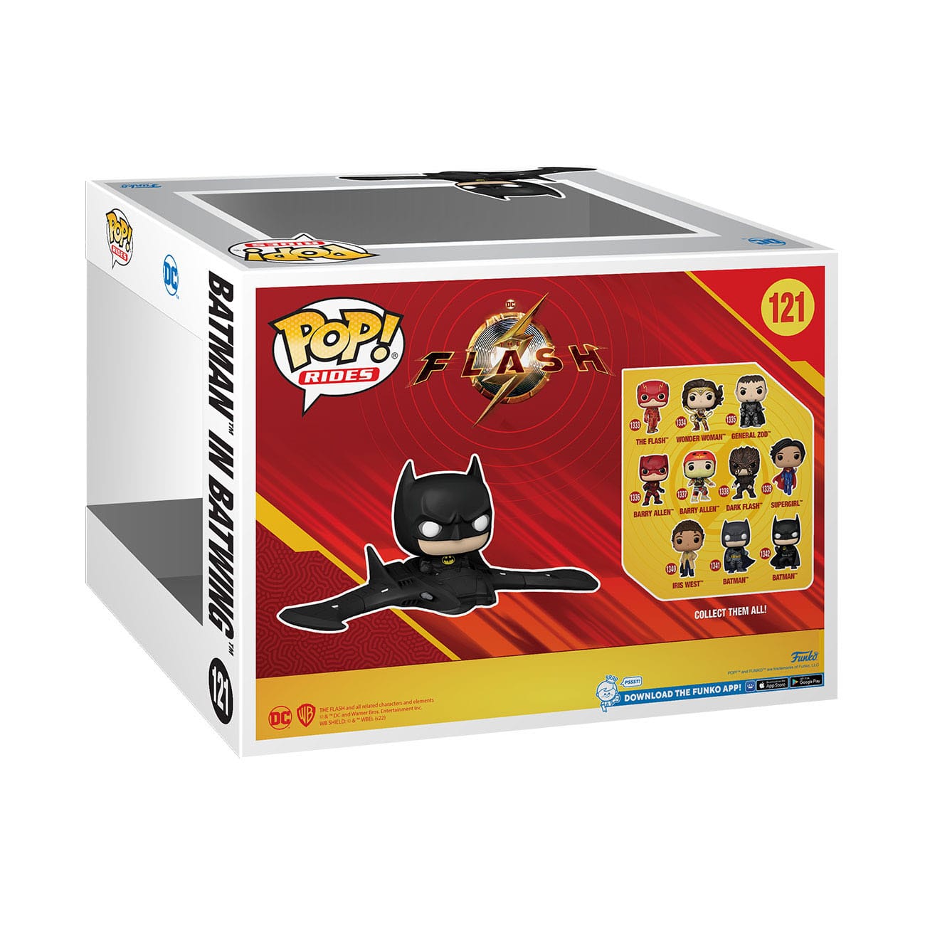the flash pop rides super deluxe batman in batwing 121