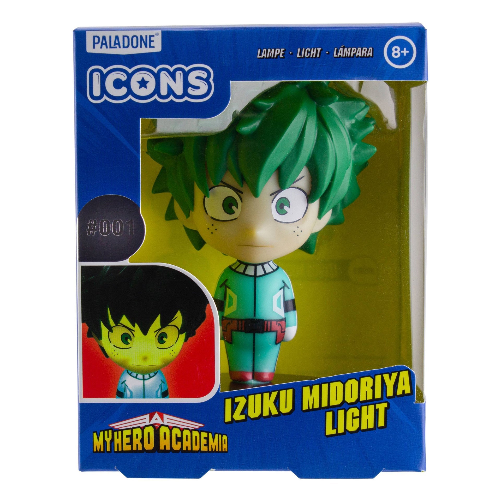 Nočné svetlo s ikonou Izuku Midoriya 