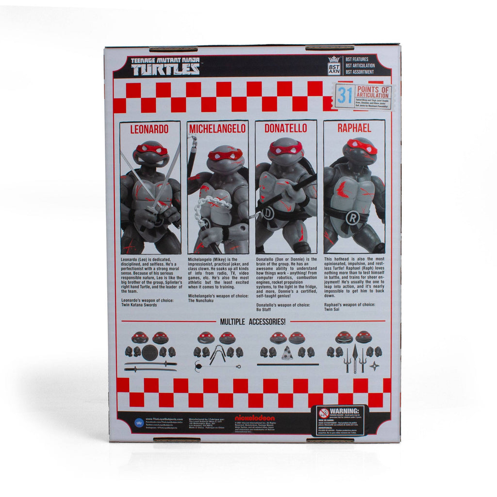 Coffret BST AXN Tortues Ninja Battle Damage - 4 Figurines 13 cm