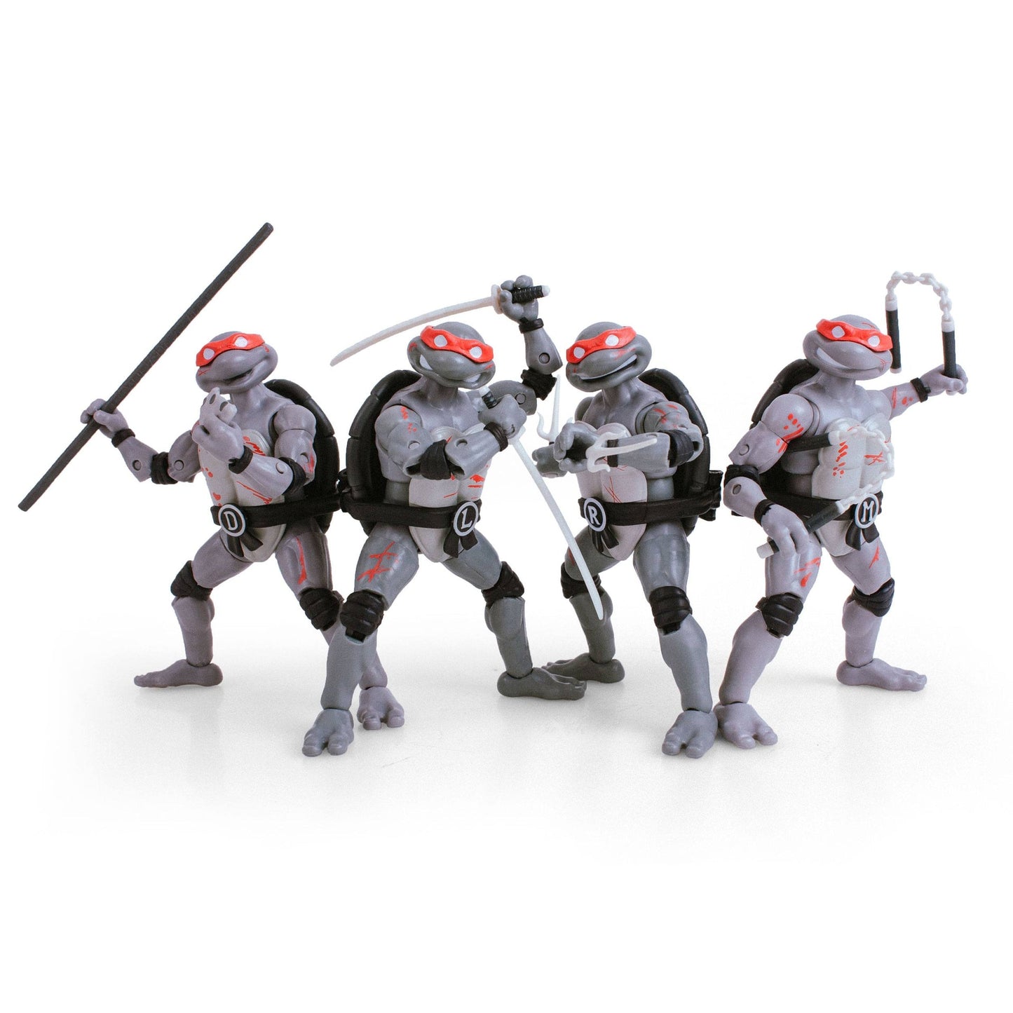 tmnt turtles battle damage bst axn 5 action figures 4 pack