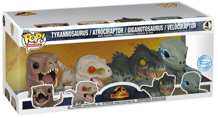 Jurassic World 3 Pop! - 4 KPL:N PAKKAUS (SE) - ENNAKKOTILAUS*