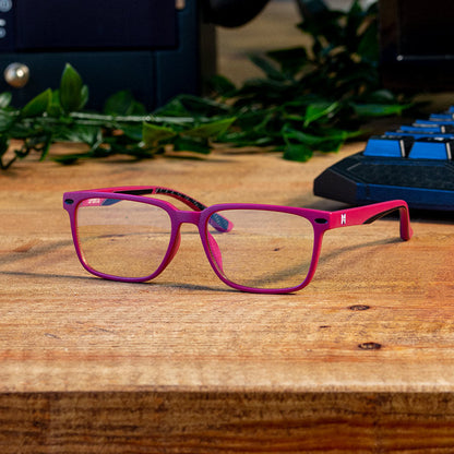 Numskull eSports Kids Gaming-Brille mit Blaulichtfilter, Rosa/Blau