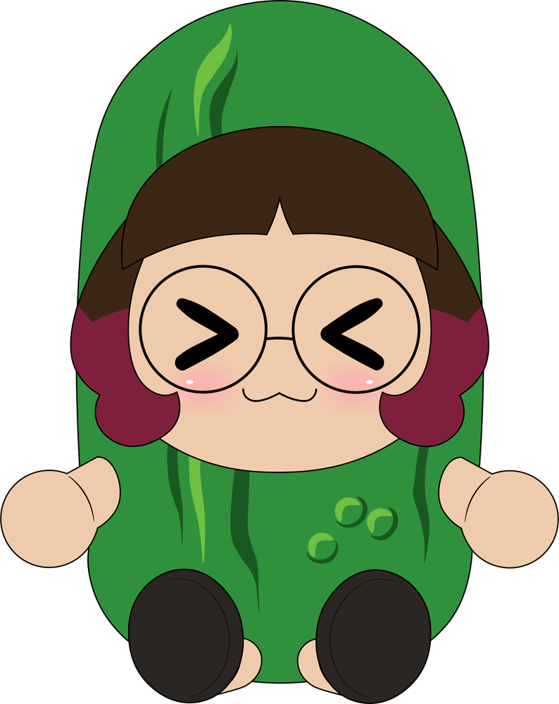 Skeptical Pickle Plush (9in)