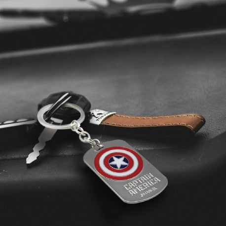 porte-cles-plaque-captain-america-3d