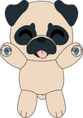 Mops Splatt Plüschtier (23 cm)