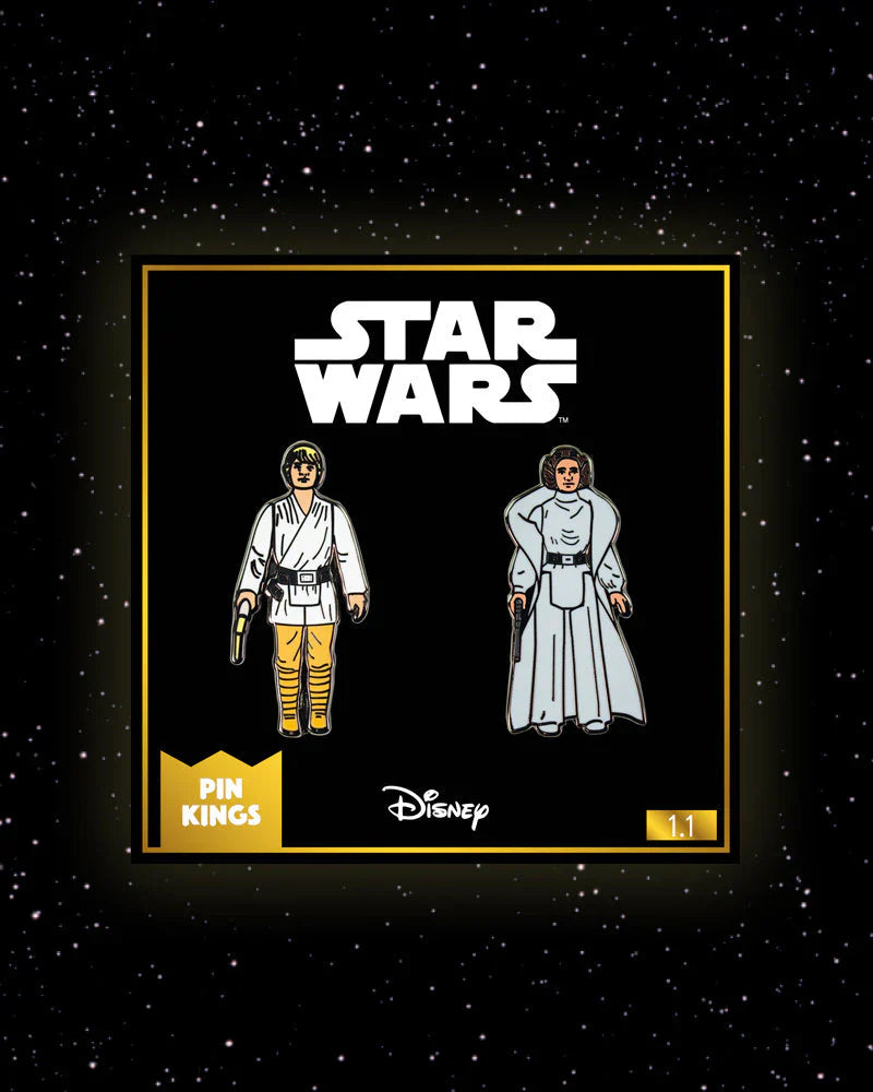 Star Wars kitűzőkészlet 1.1 - Luke Skywalker és Leia hercegnő