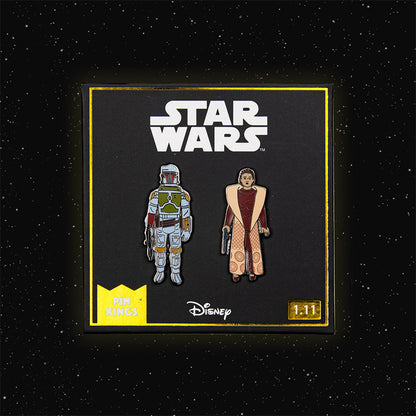 Star Wars Pins Set 1.11 – Boba Fett and Leia Organa (Bespin Gown)