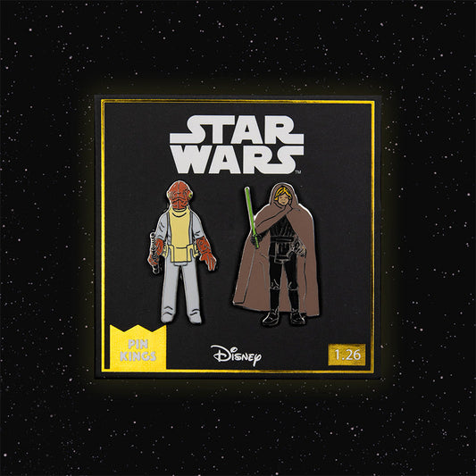 Star Wars Pin Set 1.26 – Admiral Ackbar and Luke Skywalker (Jedi Knight Outfit)