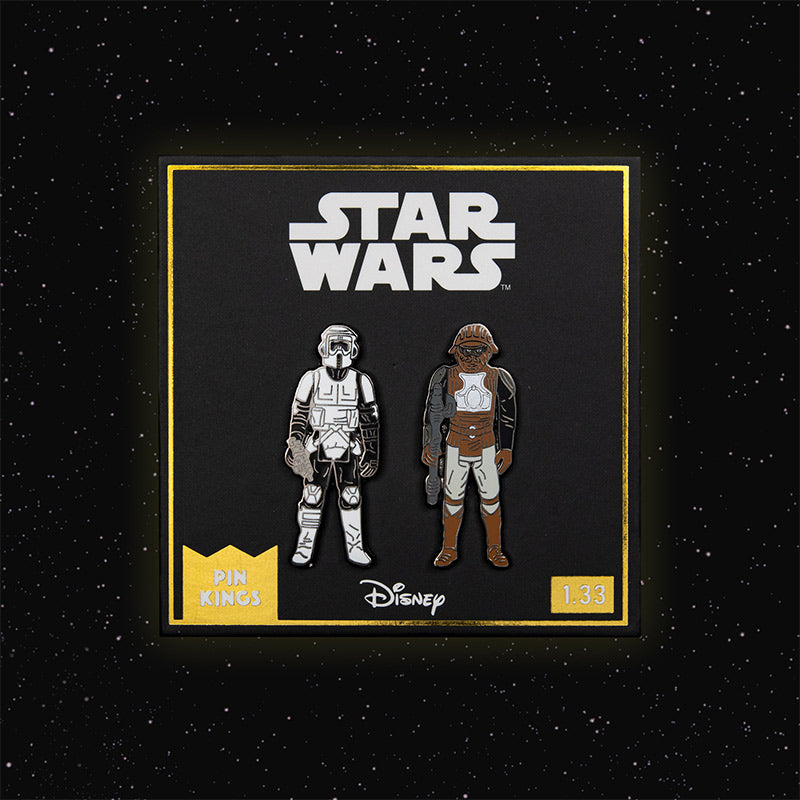 Pin-Set Star Wars 1.33 – Biker Scout und Lando Calrissian (Skiffwachen-Verkleidung)