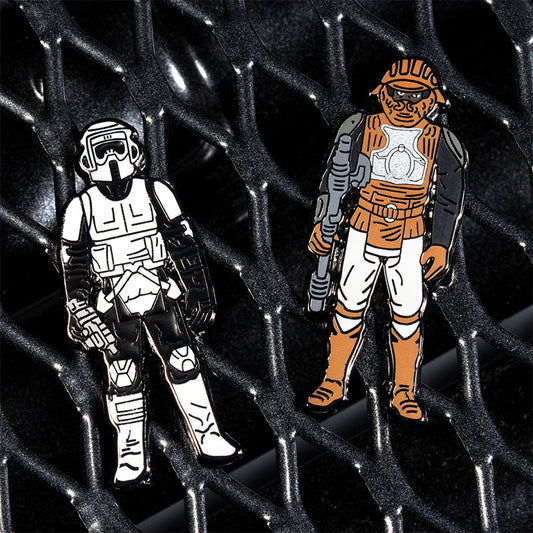 Star Wars Pin Set 1.33 – Biker Scout and Lando Calrissian (Skiff Guard Disguise)