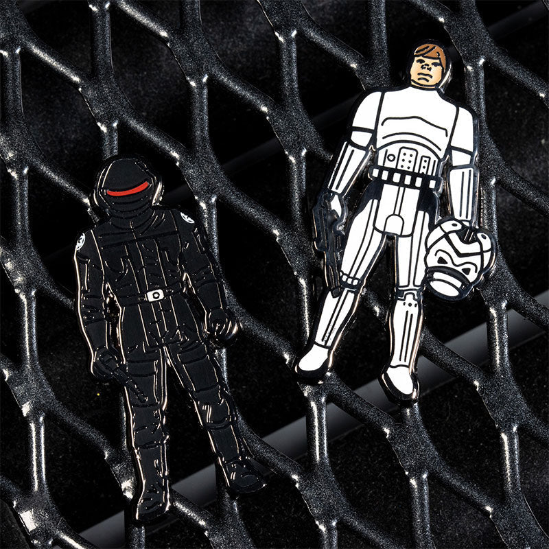Star Wars Pin Set 1.44 – Imperial Gunner and Luke Skywalker (Imperial Stormtrooper Outfit)