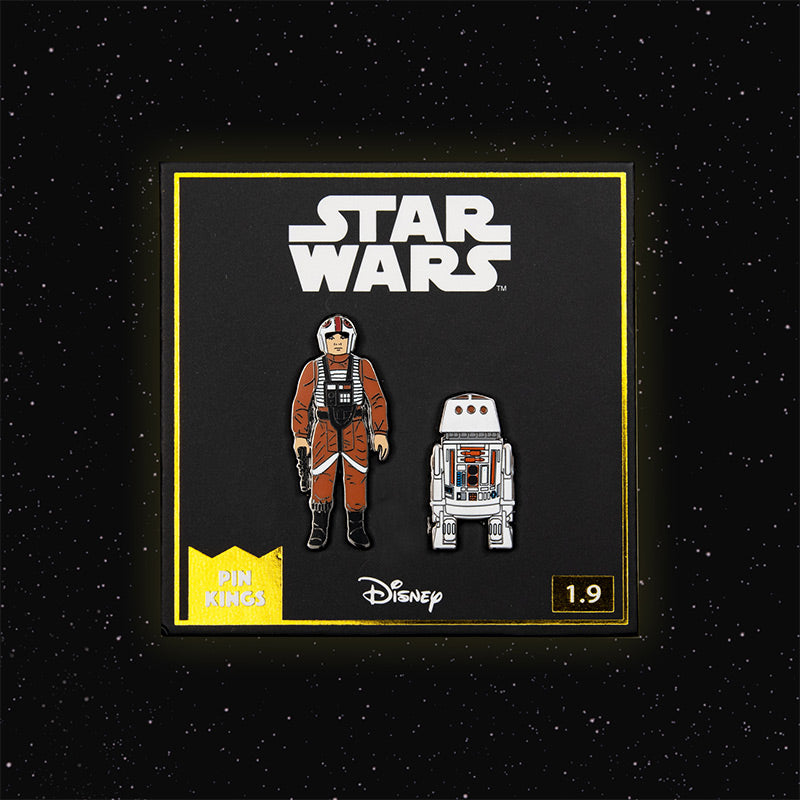 Star Wars Pin Set 1.9 – Luke Skywalker: X Wing Pilot and R5 D4