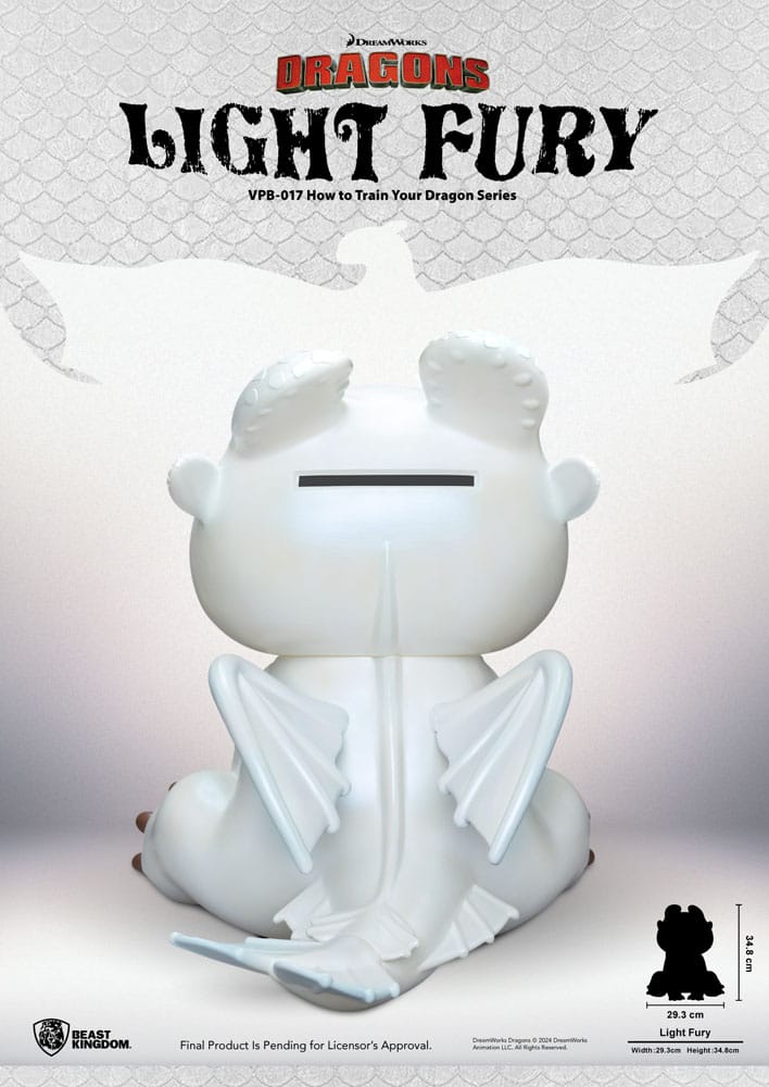 vpb 017 how to train your dragon series vinyl functional figurines light fury