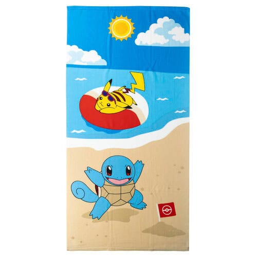 Serviette de Bain Pokémon - Pikachu, Schiggy