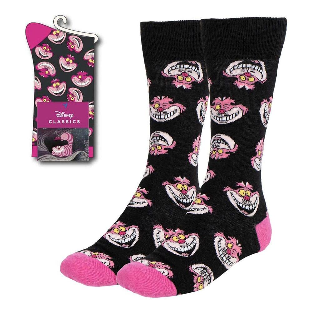 Chaussettes Alice au Pays des Merveilles - Chat du Cheshire Faces