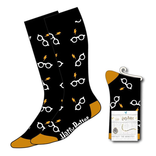 Chaussettes Harry Potter - Lunettes et Eclair