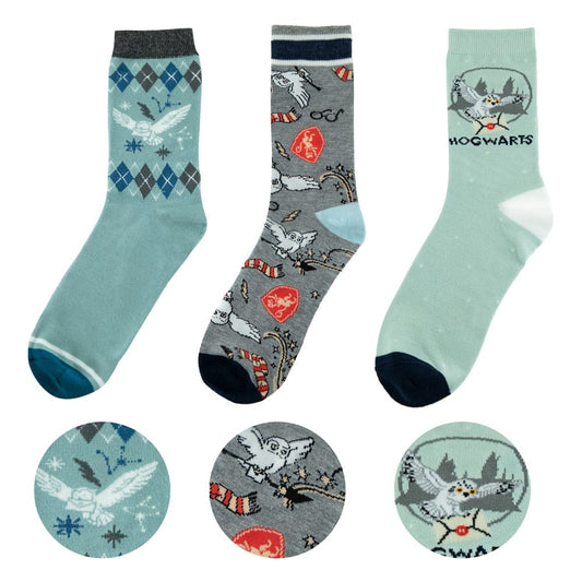 Harry Potter pack 3 paires de chaussettes - Hedwige