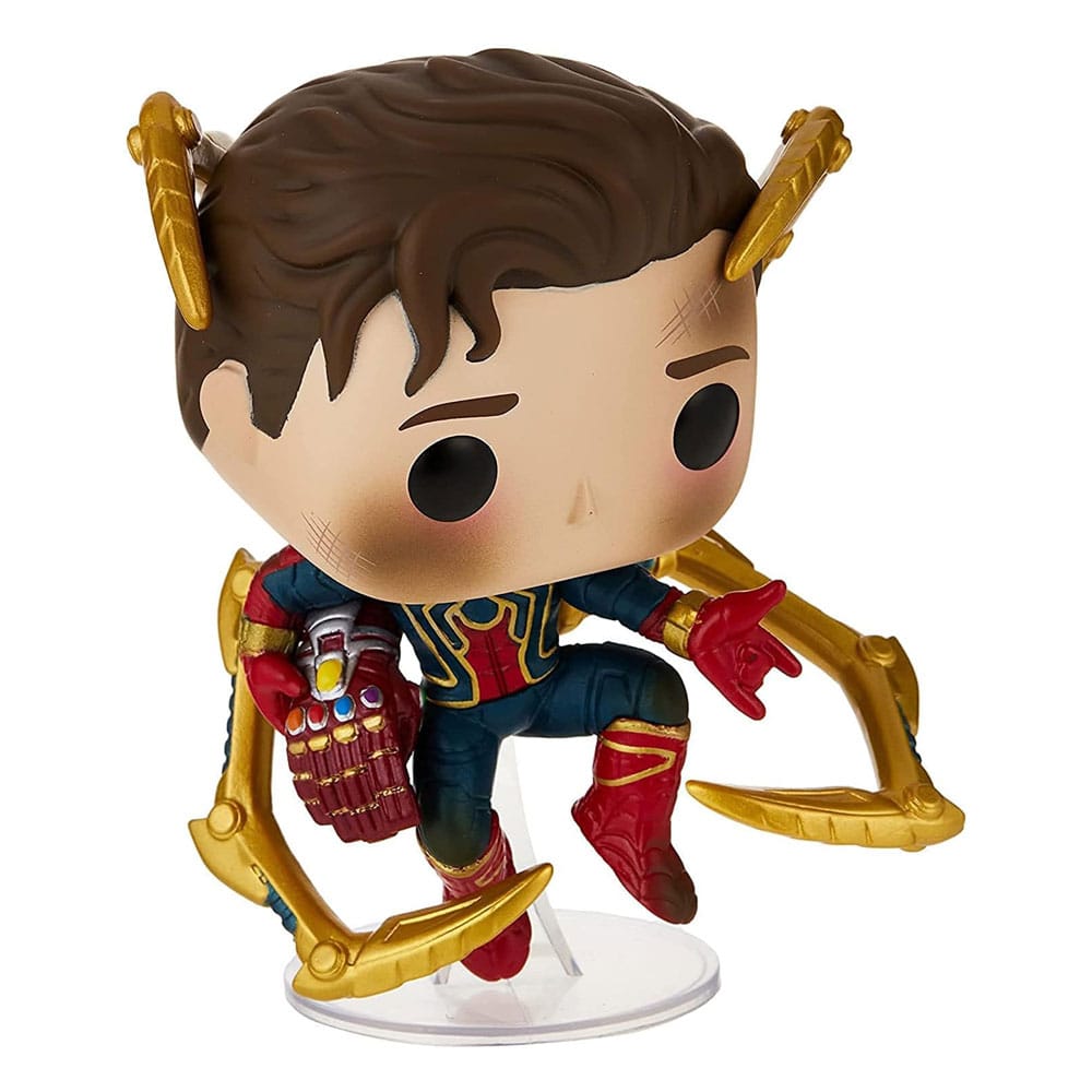 Pop! Iron Spider sans masque & Gant de l'Infinie