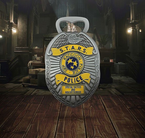 Otvírák na lahve s policejním odznakem Resident Evil STARS