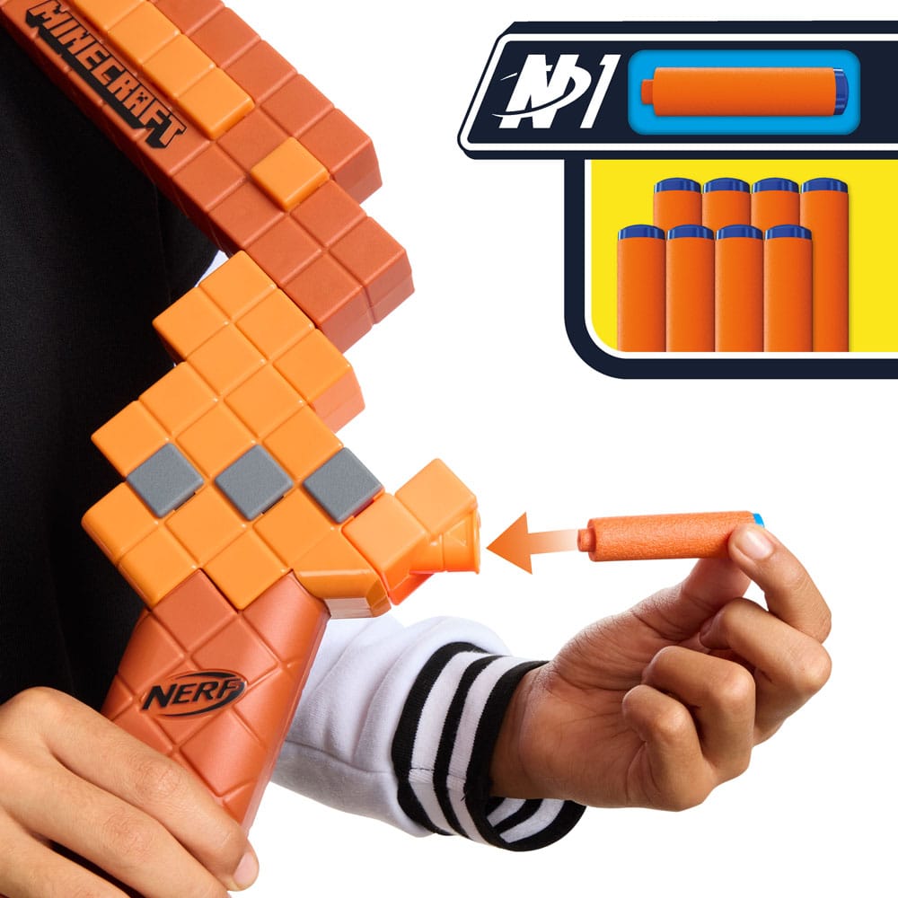 nerf arc lance flechettes minecraft hasbro