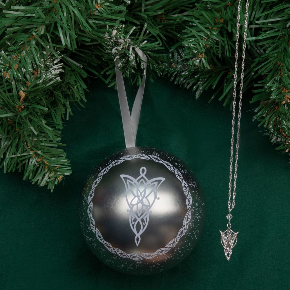 Boule de Noël Le Seigneur des Anneaux avec collier Evenstar