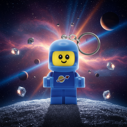 LEGO svjetleći privjesak za ključeve - plavi astronaut
