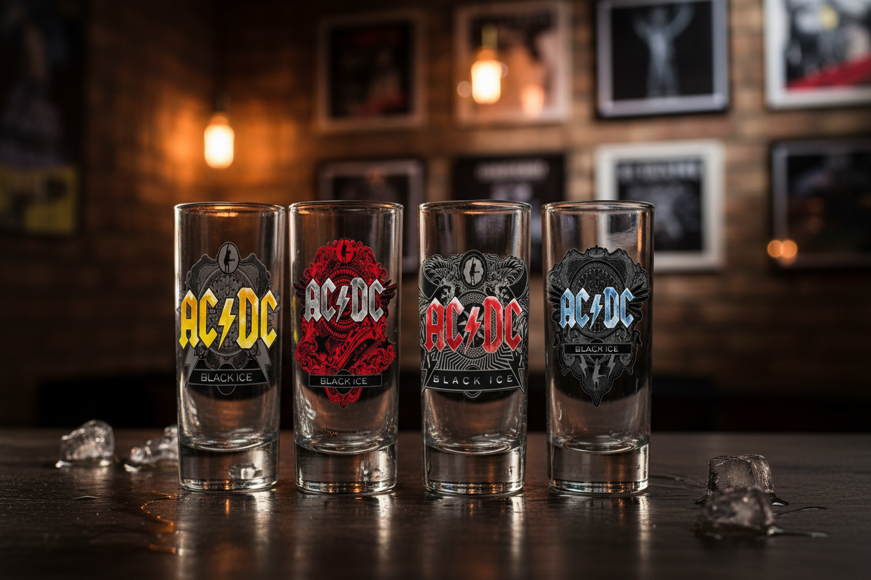Set de 4 pahare de shot AC/DC