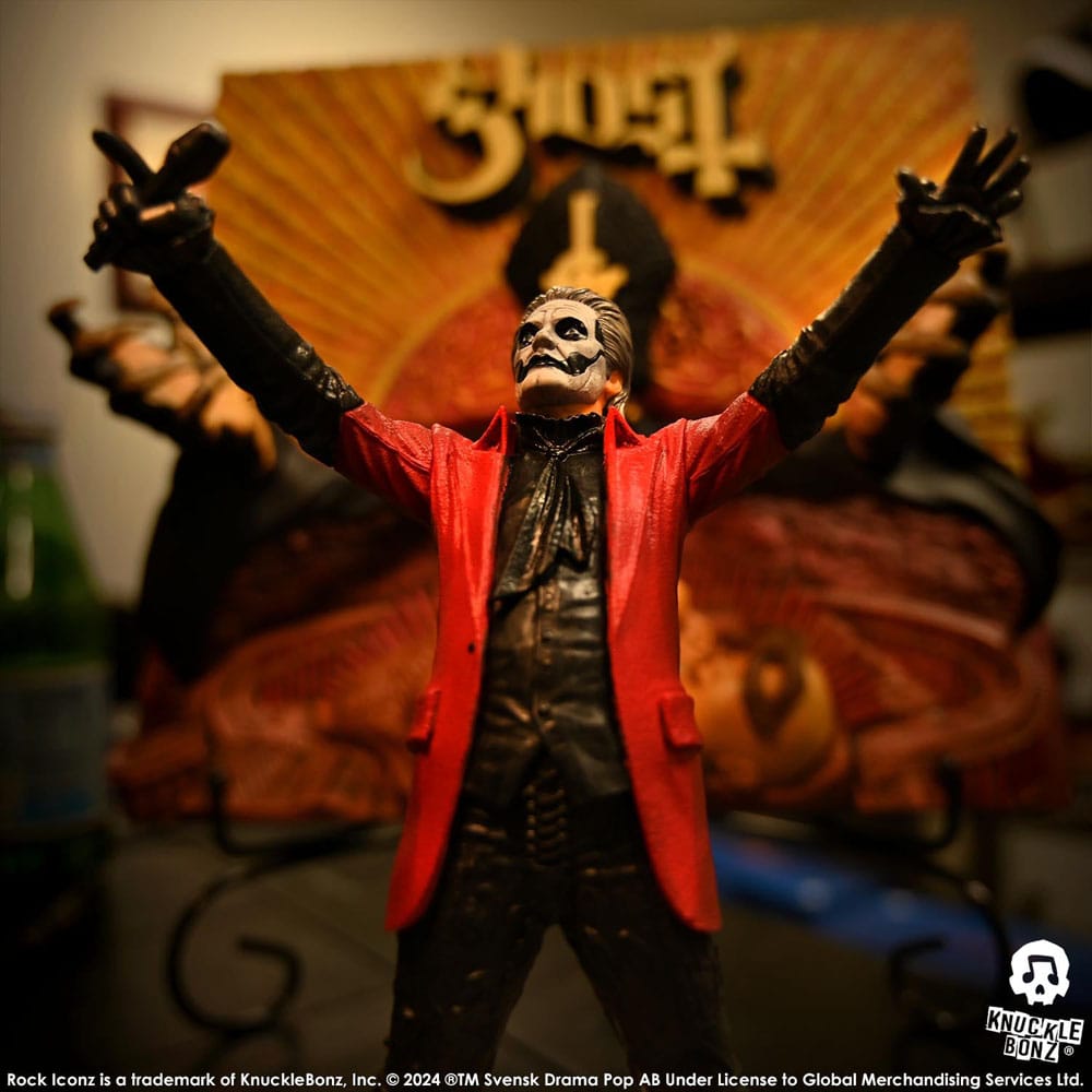 Statuette Papa Emeritus IV (Red Jacket) - Rock Iconz - PRECOMMANDE*