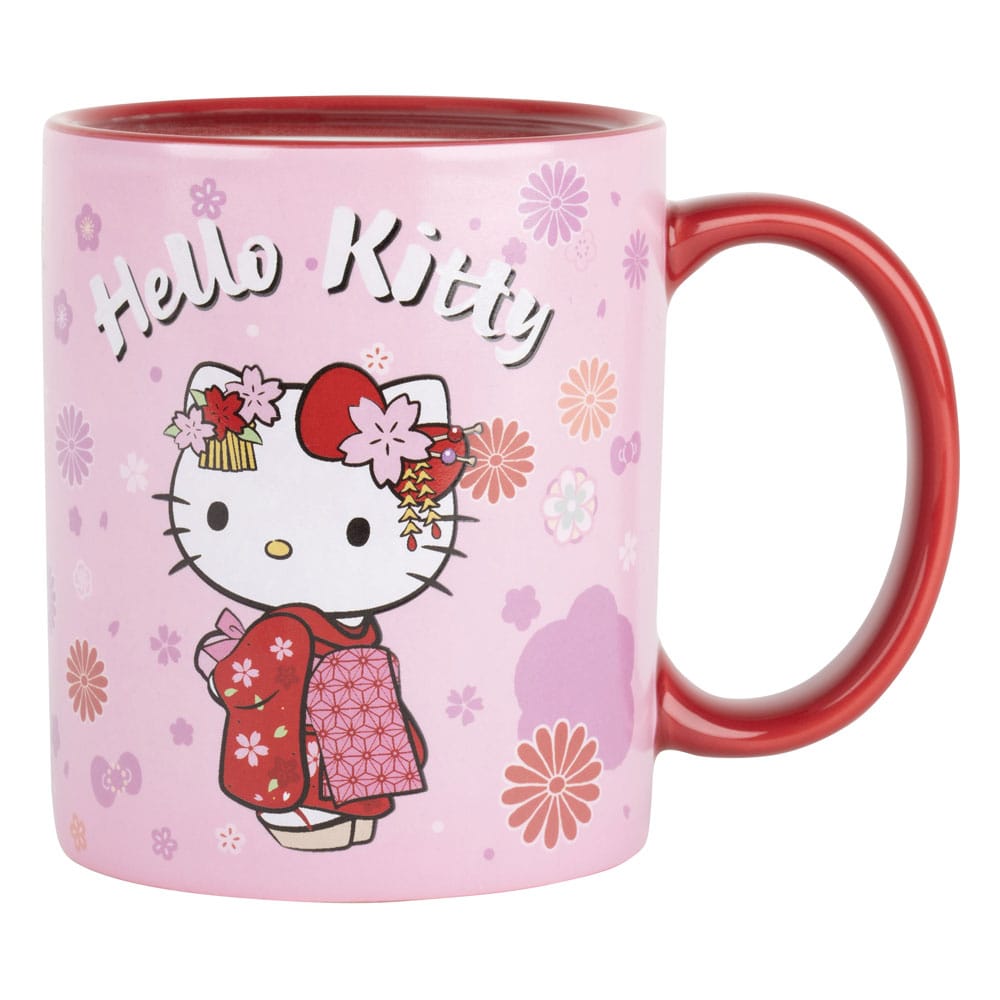 Hello Kitty termoreaktiivinen muki - Kimonopunainen